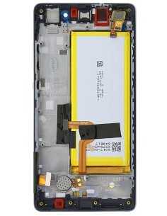 Huawei P8 Lite LCD Service Pack con Batteria 02350KCW Nero