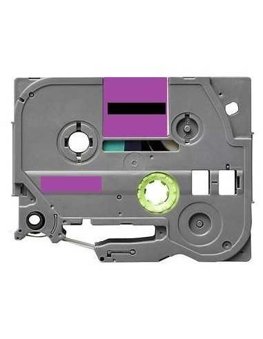 Label color Black-Pastel Purple 12mmX5m for Brother P-Touch