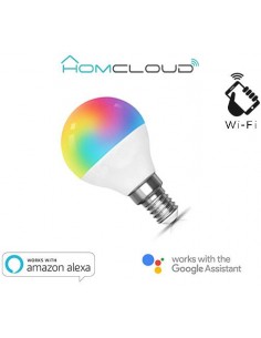 Lampadina Wi-FI RGB+Bianco caldo E14 G45 dimmerabile