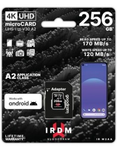 microSD IRDM by GOODRAM 256GB UHS I U3 A2 + adapter