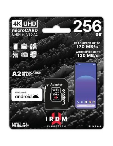 microSD IRDM by GOODRAM 256GB UHS I U3 A2 + adapter