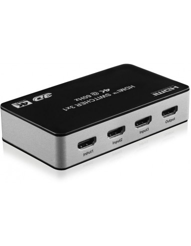 Switch 3x1 HDMI 2.0 18G 4k@60hz HDR, con telecomando IR