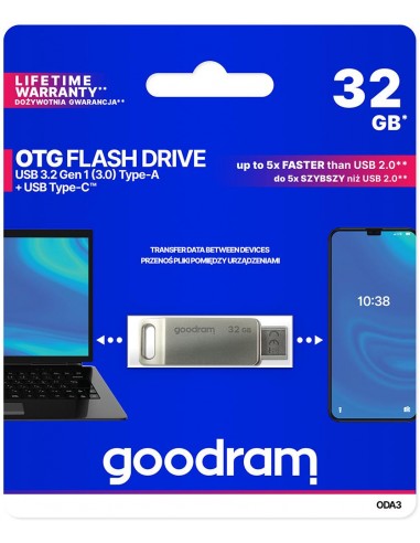 GoodRAM DUALDRIVE OTG 32GB USB 3.2 + type C