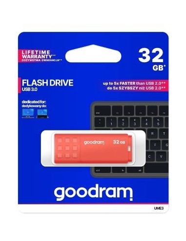 Pendrive GoodRAM 32GB UME3 orange USB 3.0 - retail blister