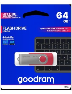 Pendrive GoodRAM 64GB UTS3 RED USB 3.0 - retail blister