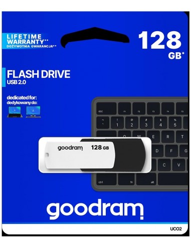 Pendrive GOODRAM Black-White 128GB USB 2.0 - retail blister