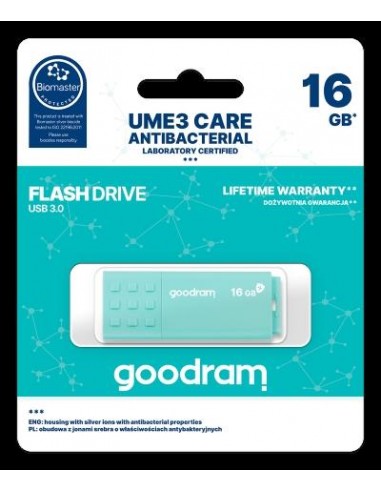 GOODRAM 16GB UME3 CARE - ANTIBATTERICA - USB 3.0
