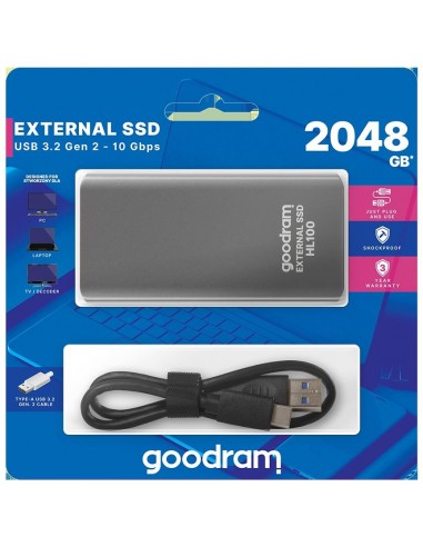 Hard disk esterno USB Type-c 2TB Goodram SSDPR-HL100-2T