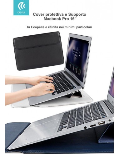 Cover protettiva per Macbook Pro 16'' con Supporto Nera