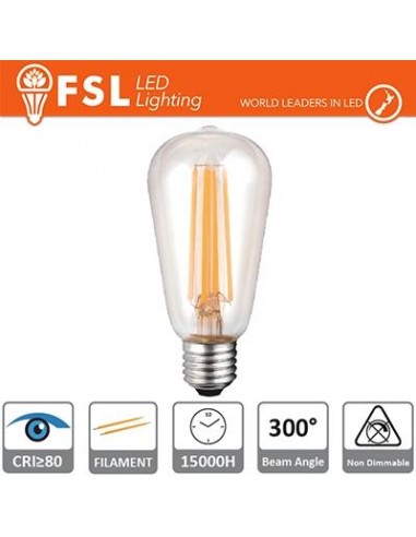 Lampada Filamento Edison - 6W 4000K E27