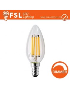 Lampada Filamento Oliva - 4W 4000K E14 Dimmerabile