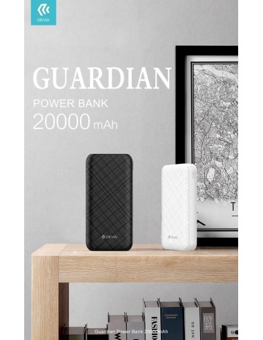 Power Bank Guardian 20.000 mAh 2 Uscite 5 volt 2.1A. Bianco