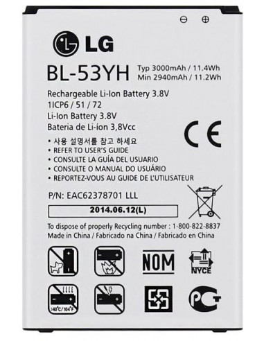 Batteria LG BL-53YH 3000mAh Li-Ion Bulk LG D855 G3