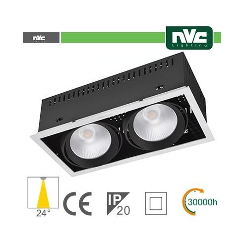 Incasso Multi lampada - 48w(2x24w) 3000k 3500lm24° CRI90