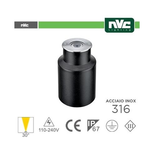 Segna Passo LED IP67 - 3000K 2.5W 65LM 30° Φ65 24V