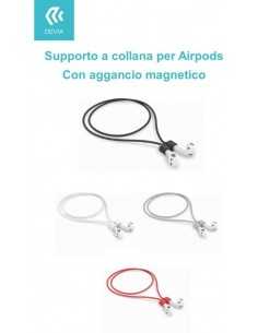 Supporto in silicone con attacco magnetico per AirPods Nero