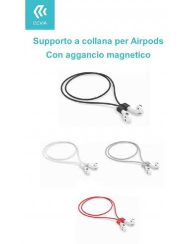 Supporto in silicone con attacco magnetico per AirPods Grigi